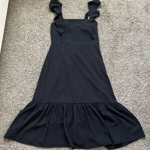 Black midi flowy dress